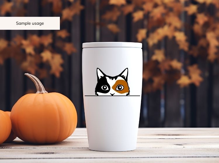 Peeking Cat svg, png, dxf